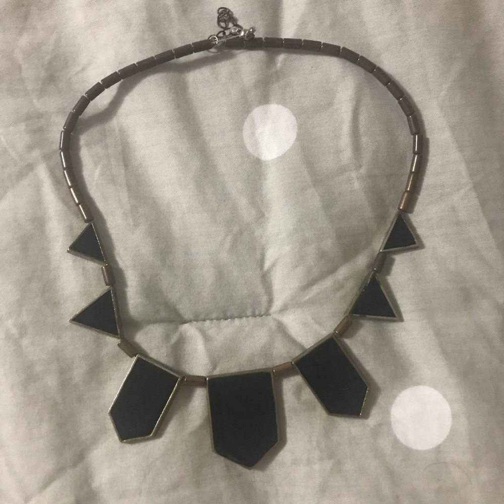 Black statement necklace